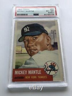 1953 Topps #82 Mickey Mantle New York Yankees Baseball Card PSA 6 LOOKS NICER