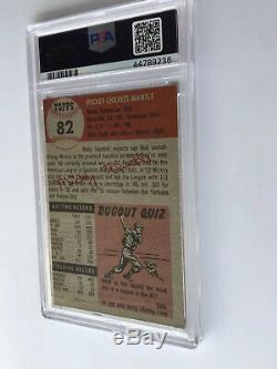 1953 Topps #82 Mickey Mantle New York Yankees Baseball Card PSA 6 LOOKS NICER