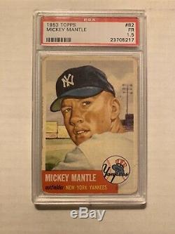 1953 Topps #82 Mickey Mantle PSA 1.5 (FR) HOF New York Yankees Well Centered