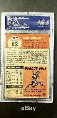 1953 Topps #82 Mickey Mantle PSA 2.5 Good +++ Great Centering and nice color HOF