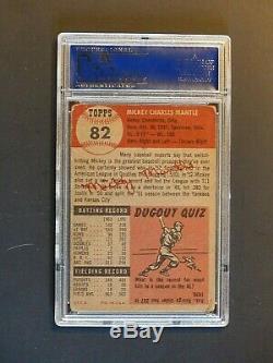 1953 Topps #82 Mickey Mantle PSA 2 Good New York Yankees Centered