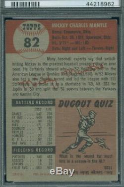 1953 Topps 82 Mickey Mantle PSA 3 (8962)