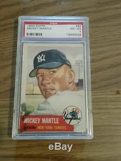 1953 Topps #82 Mickey Mantle PSA 4VERY NICE CARDEYE APPEALCompare to 1952