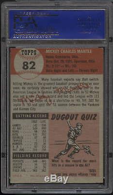 1953 Topps #82 Mickey Mantle PSA 5 EX Yankees Great Eye Appeal
