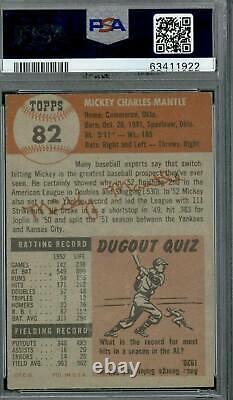 1953 Topps #82 Mickey Mantle PSA 6