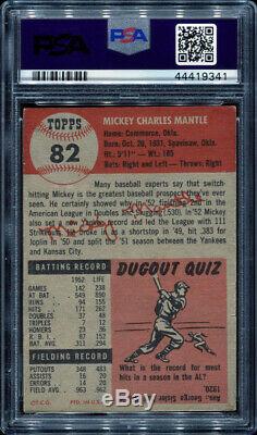 1953 Topps #82 Mickey Mantle Psa 2 (9341) Undergraded