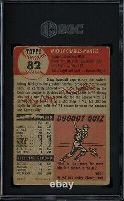 1953 Topps #82 Mickey Mantle SGC 1 HOF New York Yankees Baseball Card
