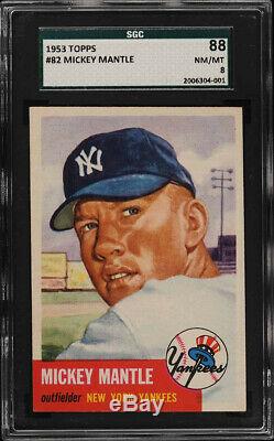 1953 Topps #82 Mickey Mantle SGC 88