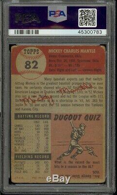 1953 Topps Baseball #82 Mickey Mantle PSA 1.5