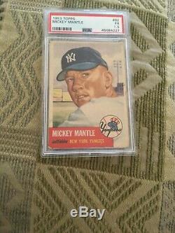 1953 Topps Baseball #82 Mickey Mantle PSA 1.5 graded card Yankees