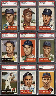 1953 Topps Baseball Complete Set (274) Mantle PSA 4 Mays PSA 4 50 Graded Cards