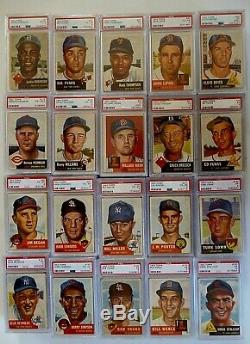 1953 Topps Complete Set All Psa Graded Gd Very Gd To Ex