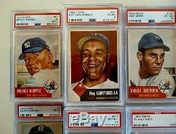 1953 Topps Complete Set All Psa Graded Gd Very Gd To Ex