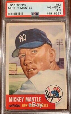 1953 Topps MICKEY MANTLE #82 PSA Graded 4.5 VG-EX+ PSA Original Owners