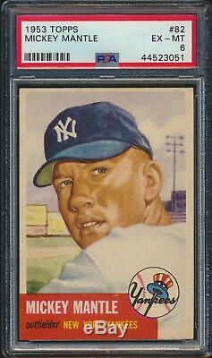1953 Topps MICKEY MANTLE New York Yankees PSA 6