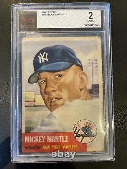 1953 Topps Mickey Mantle #82 BVG 2
