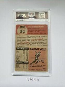1953 Topps Mickey Mantle #82 Baseball Card PSA GRADED ICONIC CARD