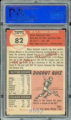 1953 Topps Mickey Mantle #82 HOF New York Yankees PSA 5 EX