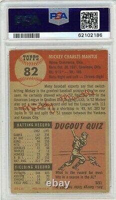 1953 Topps Mickey Mantle #82 PSA 3.5 P1163