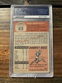 1953 Topps Mickey Mantle #82 PSA 3 New York Yankees GREAT COLOR