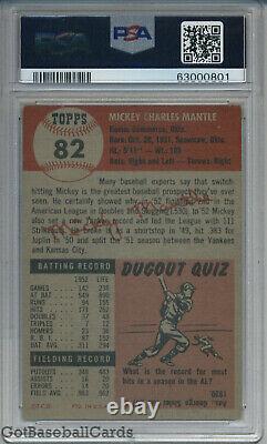 1953 Topps Mickey Mantle #82 PSA 6 EX-MT New York Yankees NEWLY GRADED