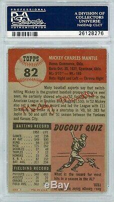 1953 Topps Mickey Mantle #82 PSA 6 P681