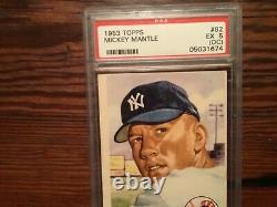 1953 Topps Mickey Mantle # 82 PSA EX 5 (OC) baseball card