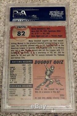 1953 Topps Mickey Mantle #82 Psa 4 (mc) Vg-ex+, With Free Shipping