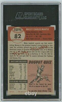 1953 Topps Mickey Mantle #82 SGC 4.5. Mantle's 2nd Card! ICONIC