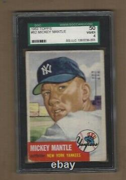 1953 Topps Mickey Mantle # 82 Sgc 50