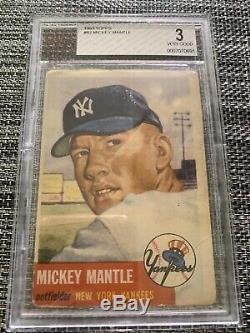 1953 Topps Mickey Mantle BVG 3