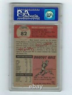 1953 Topps Mickey Mantle Baseball Card # 82 PSA 6 EX MINT L@@K