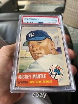 1953 Topps Mickey Mantle Card #82 PSA 2 Good