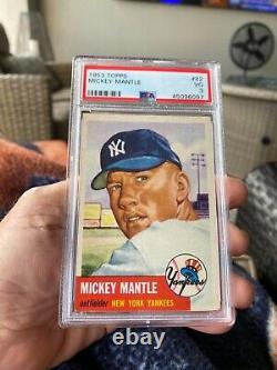1953 Topps Mickey Mantle Card #82 PSA 3 VG