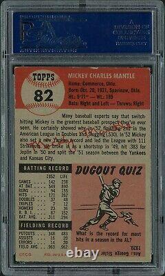 1953 Topps Mickey Mantle HOF Baseball Card #82 PSA 4.5 VG EX + Centered