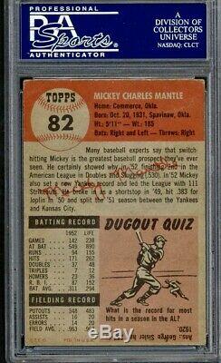 1953 Topps Mickey Mantle PSA 3 VG Yankees HOF