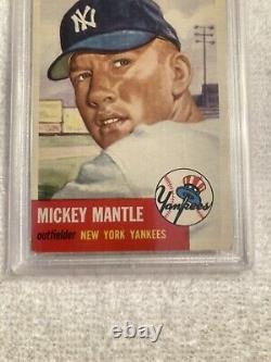 1953 Topps Mickey Mantle PSA 4 Yankees