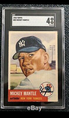 1953 Topps Mickey Mantle SGC 4 Centered