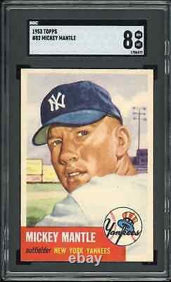 1953 Topps Mickey Mantle SGC 8