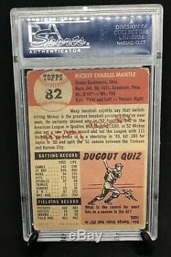 1953 Topps Mickey Mantle SHORT PRINT #82 PSA 3 VG Good Centering