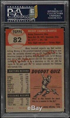 1953 Topps Mickey Mantle SHORT PRINT #82 PSA 5 EX PMJS