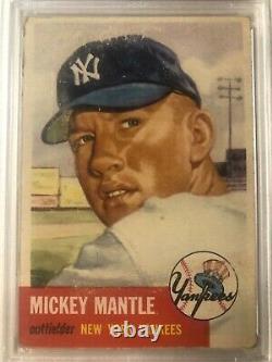 1953 topps mickey mantle psa 1