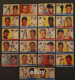 1955 Topps New York Yankees Complete Team Set EX + Mickey Mantle, Ford, & More