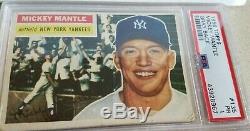 1956 MICKEY MANTLE (PSA GRADED) AND 4 FRIENDS Lot 31