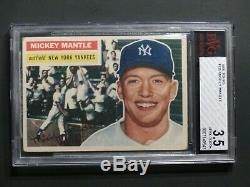1956 Topps #135 Mickey Mantle BVG 3.5 VG+ Yankees Centered Not PSA SGC Not 3 4