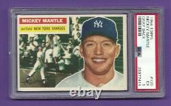 1956 Topps #135 Mickey Mantle Graded PSA 5 EX GRAY BACK New York Yankees HOFer