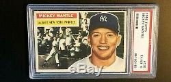 1956 Topps #135 Mickey Mantle Gray Back PSA 6 Excellent-Mint Great Centering