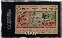 1956 Topps #135 Mickey Mantle Gray Back SGC 3.5