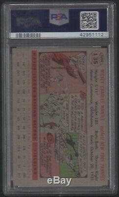 1956 Topps #135 Mickey Mantle Grey Back Yankees PSA 6 EX/MT