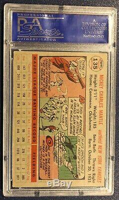 1956 Topps #135 Mickey Mantle PSA 5 Great Centering